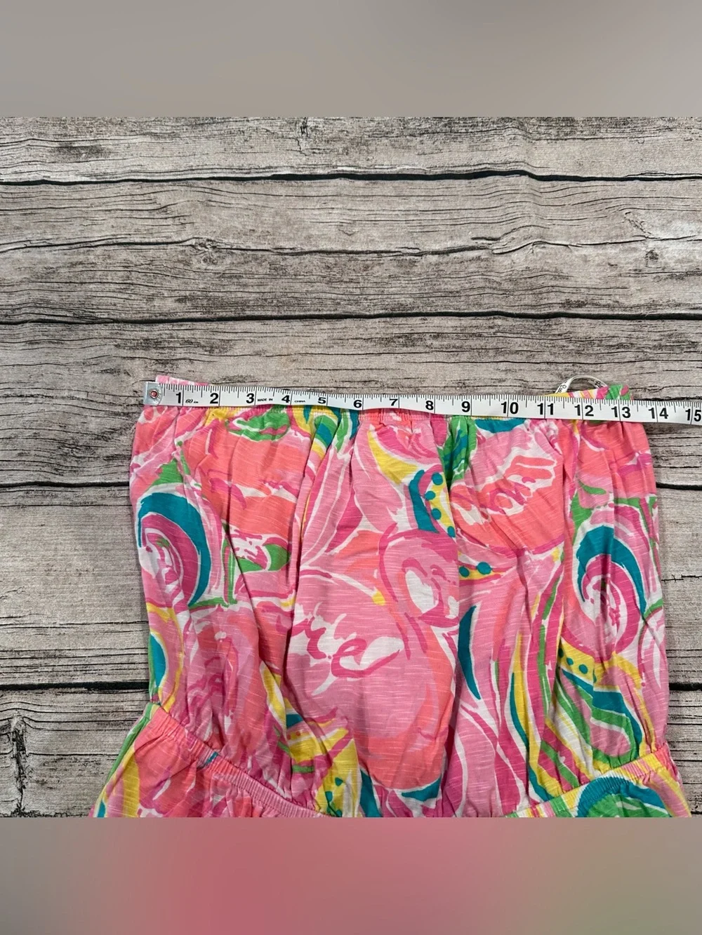Lilly Pulitzer Pink Paisley Graphic Print Strapless Maxi Dress Size Medium - Picture 6 of 9